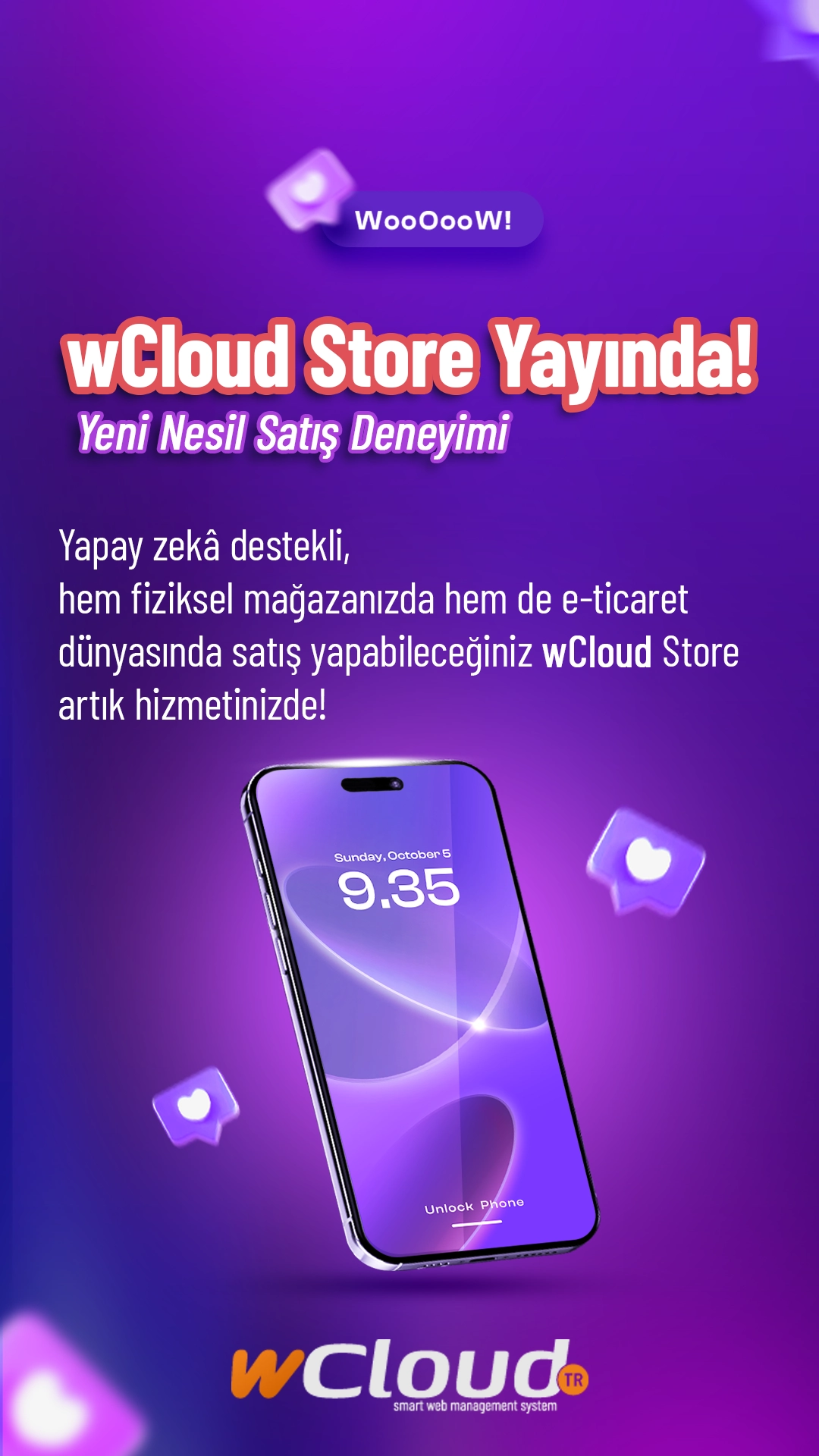 wCloud Teknolojisi Şimdi Hizmetinizde!