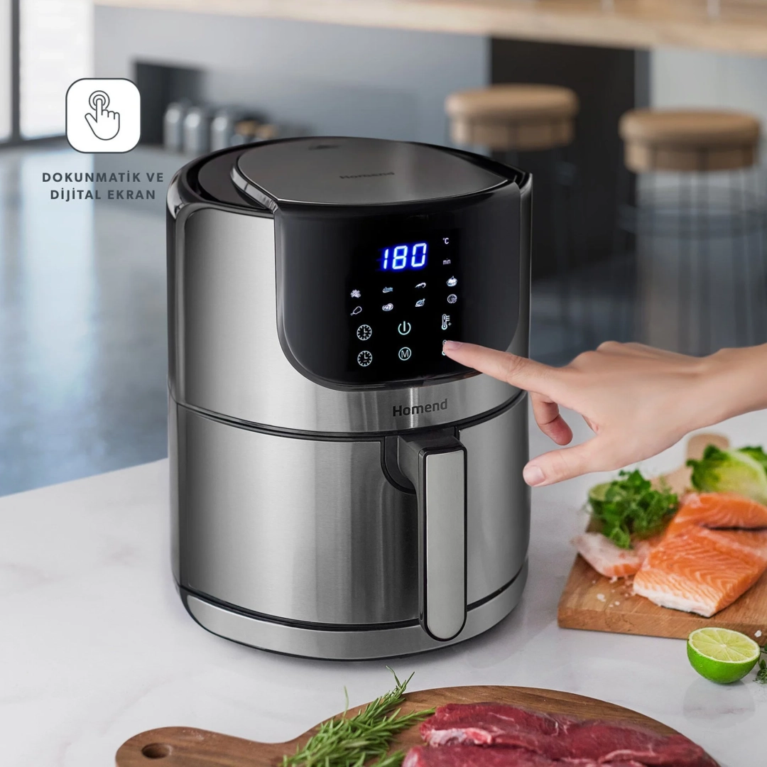 #122 - Homend Airfryday 2502H 8 Farklı Program Inox Airfryer