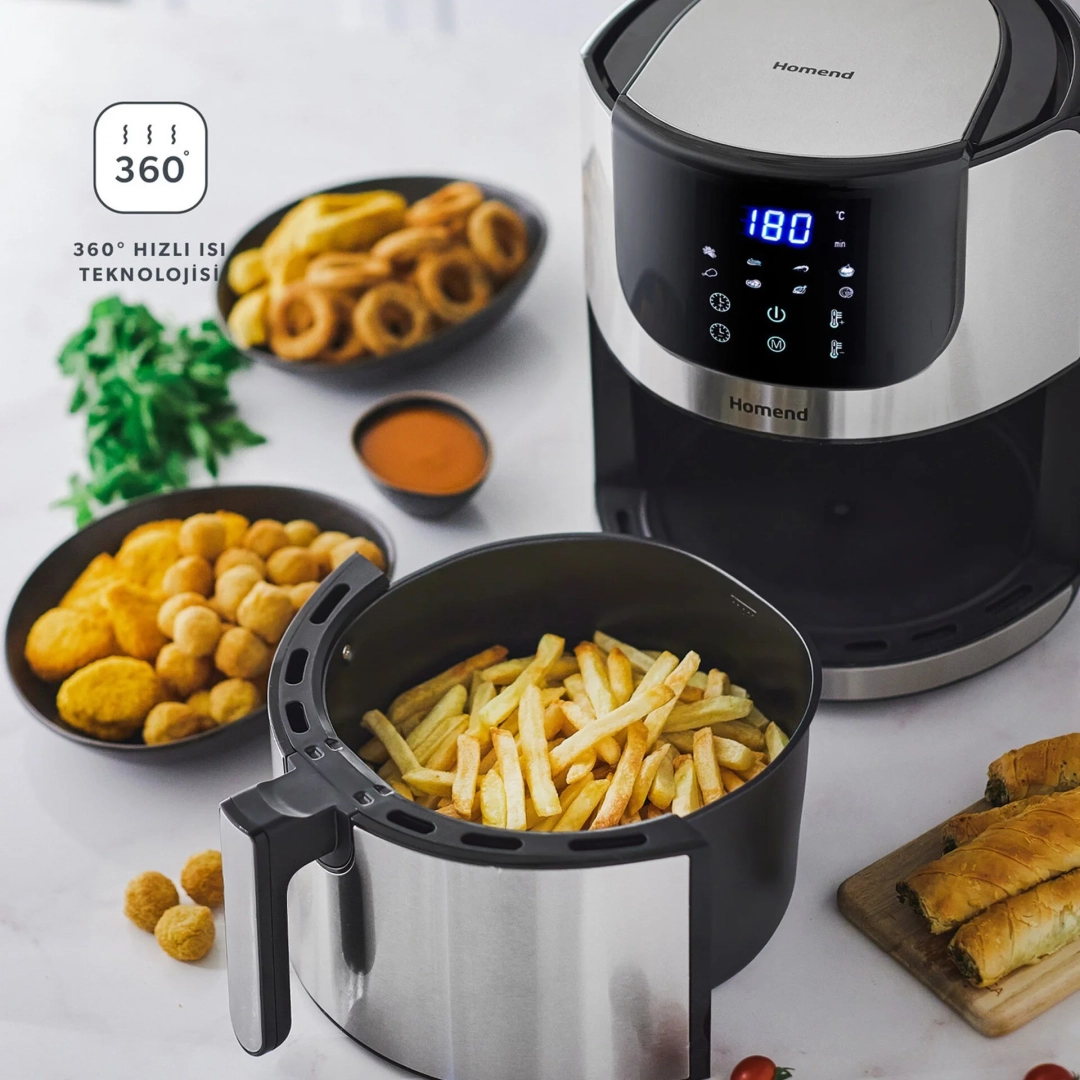#123 - Homend Airfryday 2502H 8 Farklı Program Inox Airfryer